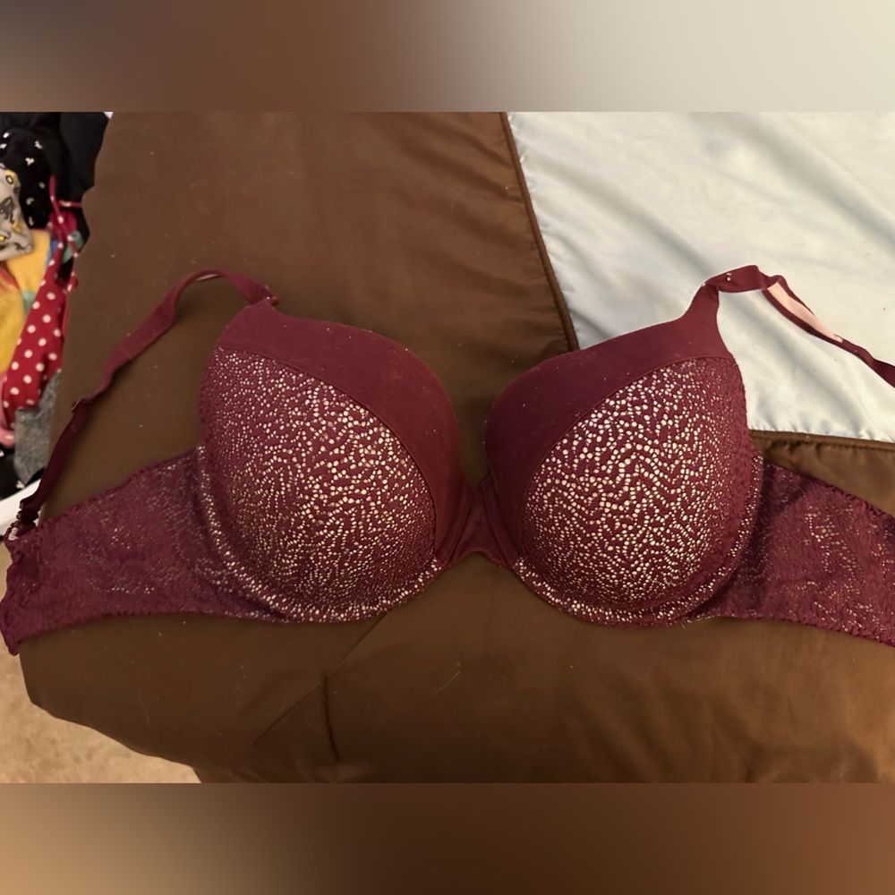 Maroon Victoria secret bra